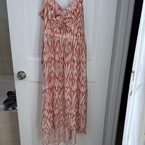 Elegant Coral Patterned Dress Nine West